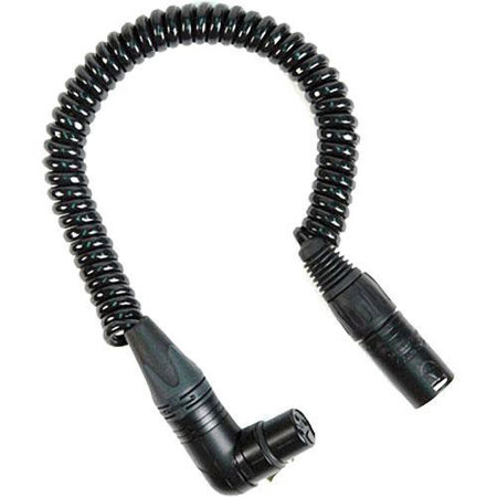 Remote Audio 8" Balanced Coiled Jumper Cable with XLR3F RA to XLR3M Connector