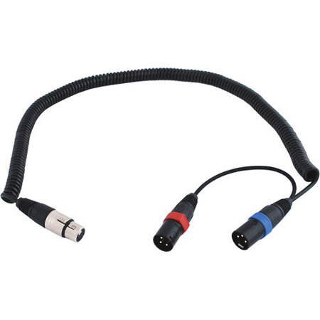 Remote Audio 2' Balanced Stereo Breakout with Coiled Cable