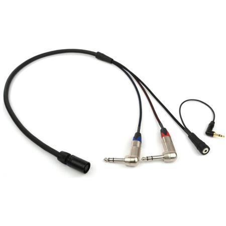 Remote Audio 3' ENG Breakaway Cable with 12" Fan for Blackmagic Cinema Cameras