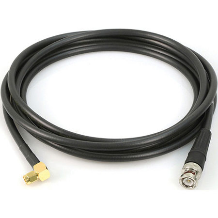 Remote Audio 10' West Penn 807 RG8x 50Ohms Antenna Cable with SMA Right Angle to BNC Connector for Wireless Receivers