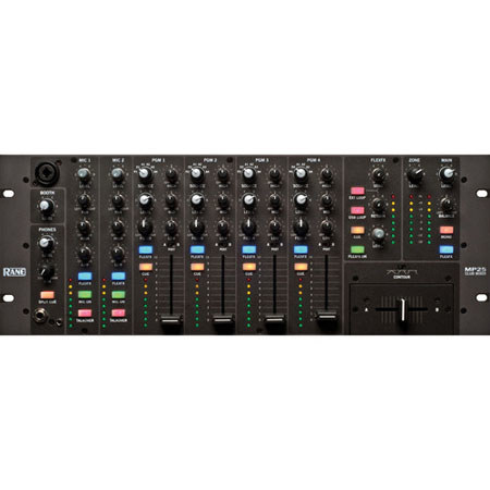Rane MP26 Club DJ Mixer, Four Stereo USB Playback Inputs, 4U Rack Height