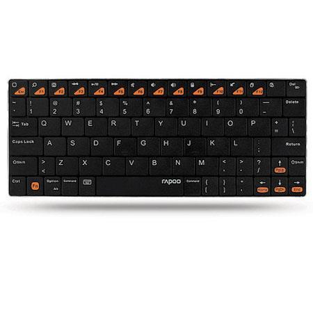 Rapoo E6300 Ultra-Thin Bluetooth 3.0 Wireless Keyboard for iPad, Black