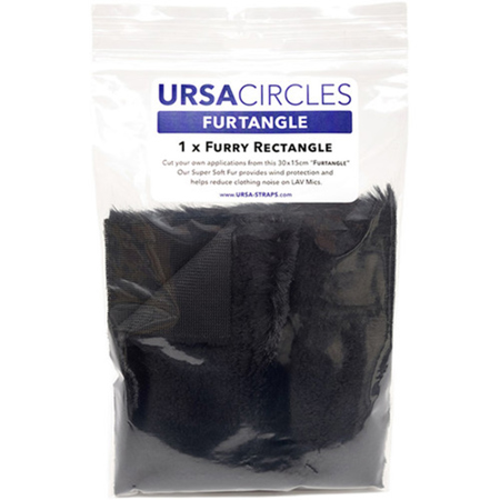 URSA 11.8x5.9" Fur Tangle Furry Rectangle Black