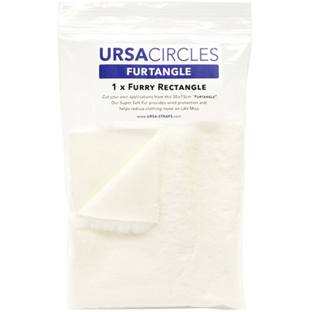 URSA 11.8x5.9" Fur Tangle Furry Rectangle White