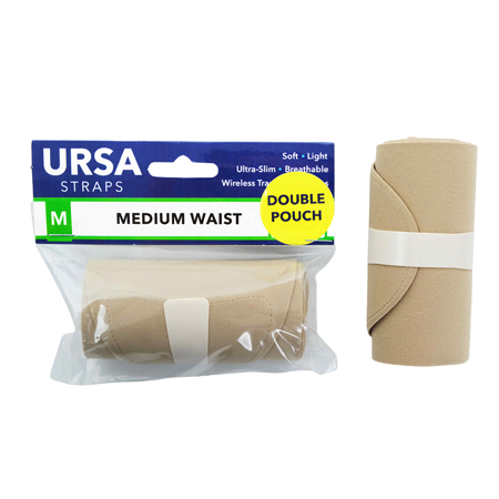 URSA Waist Strap with Double Big Pouch, Medium Beige