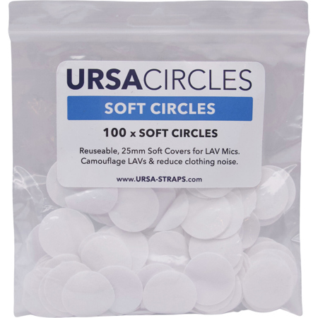 URSA Soft Cover Circles for Lavalier Microphones, 100-Pack White