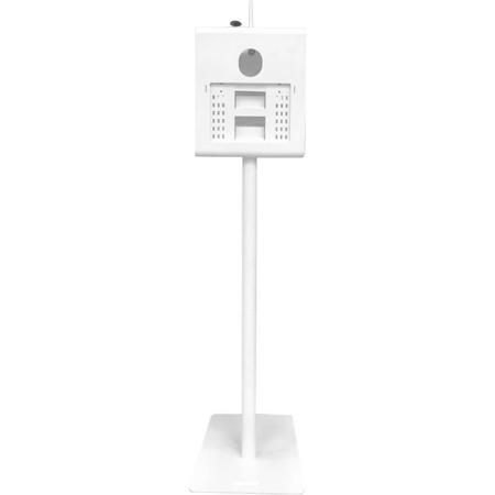 RBA Photo Booths T11 2.0 Photo Booth Shell with Pole-Type Pedestal, White