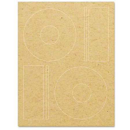 ReBinder LB-CD-B2CS25 Brown Kraft CD/DVD Label