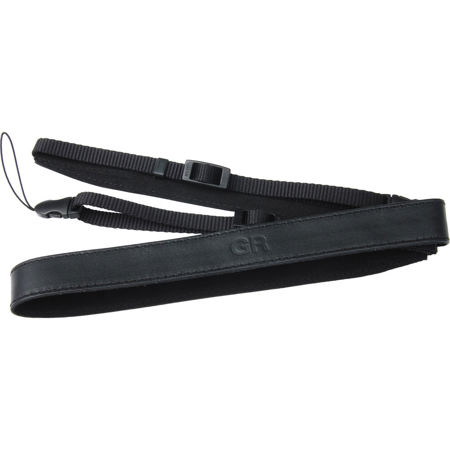 Ricoh GS-3 Two-Point Leather Neck Strap with GR Logo for GR Series Camera, Black
