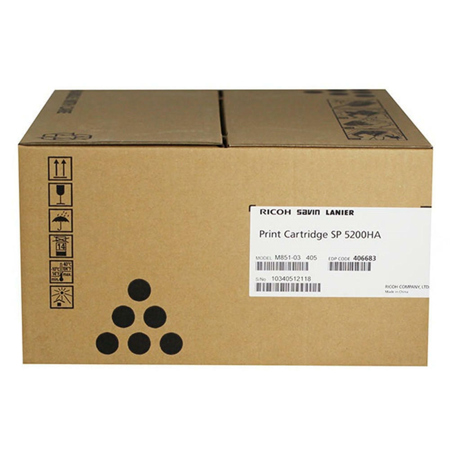 Ricoh 406683 Black Toner Cartridge for SP 5200HA Series Printers