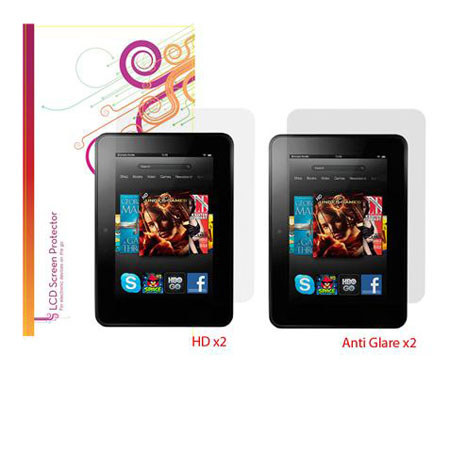 rooCASE 2x Anti-Glare & 2x HD Screen Protector Film, 4 Pack