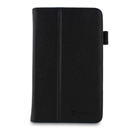 rooCASE Dual Station Vegan Folio Case with Stylus for Galaxy Tab 3 7.0, Black
