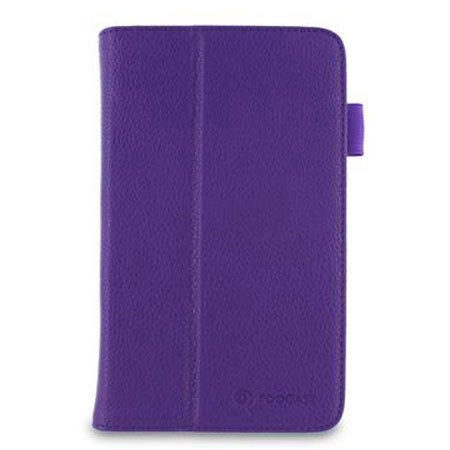 rooCASE Dual Station Vegan Folio Case with Stylus for Galaxy Tab 3 7.0, Purple