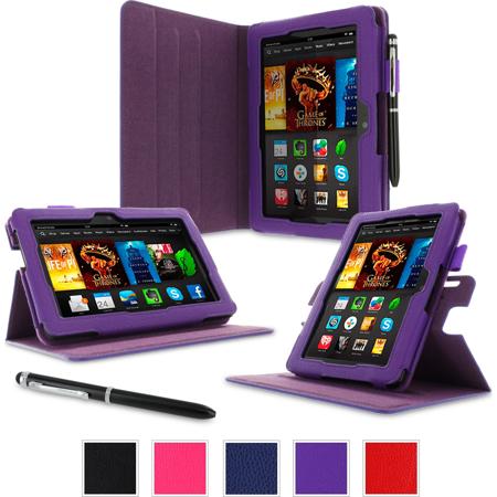 rooCASE Dual View Folio Case for Amazon Kindle Fire HDX 7", Purple