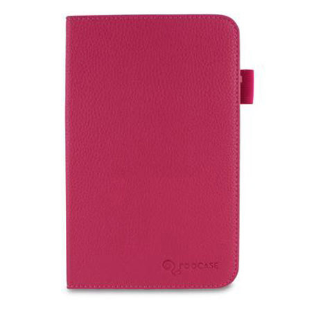 rooCASE Dual-View Vegan Folio Case with Stylus for Galaxy Tab 3 7.0, Magenta