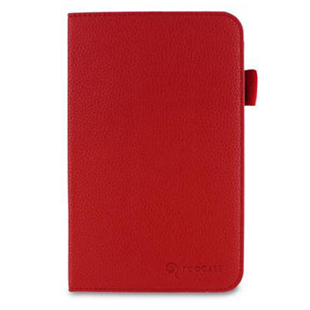 rooCASE Dual-View Vegan Folio Case with Stylus for Galaxy Tab 3 7.0, Red