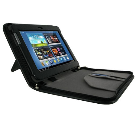 rooCASE Executive Leather Case Cover for Samsung Galaxy Note 10.1 Tablet, Black