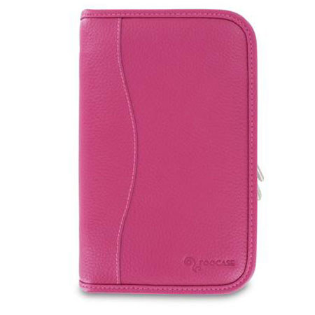 rooCASE Executive Portfolio Leather Case, Stylus for Galaxy Tab 3 7.0, Magenta