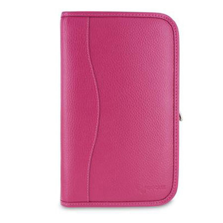 rooCASE Executive Portfolio Leather Case with Stylus, Galaxy Tab 3 8.0, Magenta