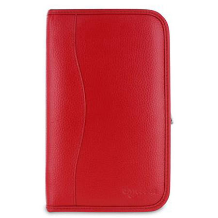 rooCASE Executive Portfolio Leather Case with Stylus for Galaxy Tab 3 8.0, Red