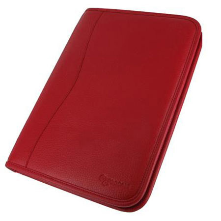 rooCASE Executive Portfolio Leather Case Cover for Asus TF201, Red