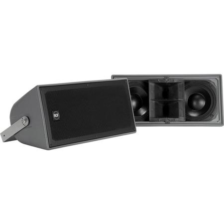 RCF P5228-L 2x 8" 500W Indoor/Outdoor 2-Way Speaker System, Single, Gray