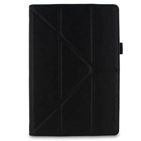 rooCASE Origami Dual-View Vegan Leather Case, Black