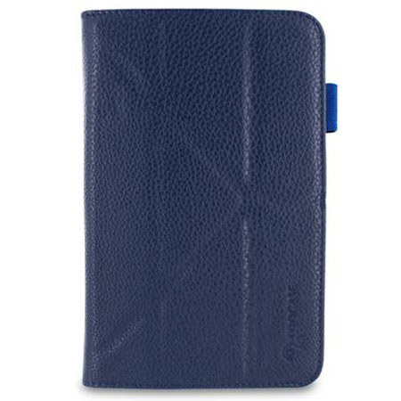rooCASE Origami Vegan Leather Folio Case with Stylus for Galaxy Tab 3 7.0, Navy