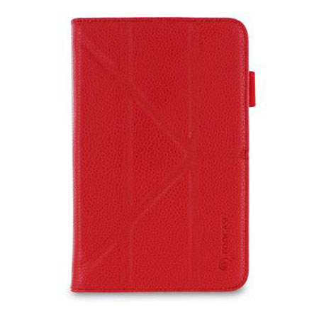 rooCASE Origami Vegan Leather Folio Case with Stylus for Galaxy Tab 3 7.0, Red