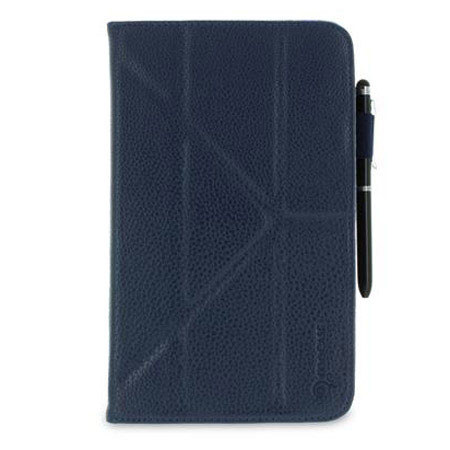 rooCASE Origami Folio Case with Stylus for Samsung Galaxy Tab 3 8.0, Navy