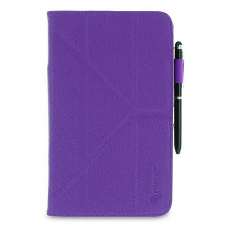 rooCASE Origami Folio Case with Stylus for Samsung Galaxy Tab 3 8.0, Purple