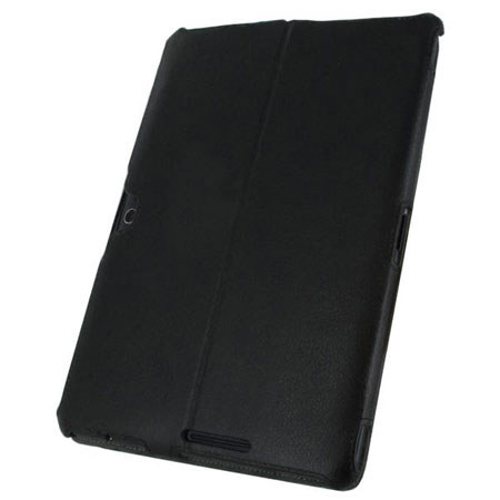 rooCASE Slim Fit Folio Case Cover with Stand for Asus TF300, Black