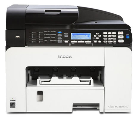 Ricoh Aficio SG 3100SNw GELJET Multifunction Printer - Copy, Print, Scan