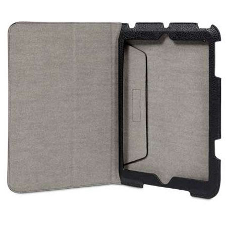 rooCASE Ultra Slim Vegan Leather Folio Case Cover for iPad Mini, Black