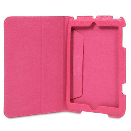 rooCASE Ultra Slim Vegan Leather Folio Case Cover for iPad Mini, Magenta