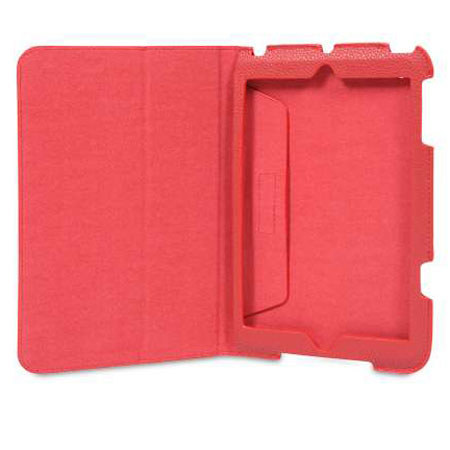 rooCASE Ultra Slim Vegan Leather Folio Case Cover for iPad Mini, Red