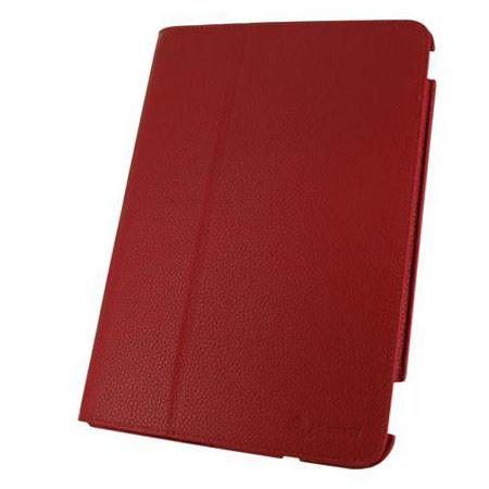 rooCASE Ultra-Slim Vegan Leather Folio Case for Asus TF700T, Red