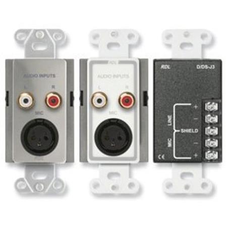 RDL D-J3 Mic/Line Input Panel with RCA, XLR and Terminal Output