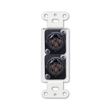 RDL DS-XLR2F Decora Wall Plate, 2x XLR 3-Pin Female Connectors ...