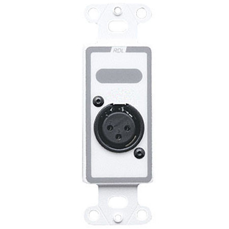 RDL D-XLR3F Decora Wall Plate with XLR 3-Pin Female Connectors, White
