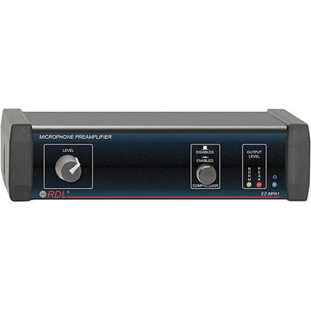 RDL EZ-MPA1 Microphone Preamplifier, Stereo Output with Compressors