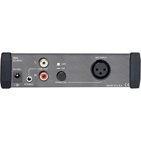 RDL EZ-MPA1 Microphone Preamplifier, Stereo Output with Compressors