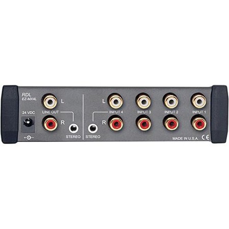 RDL EZ-MX4L 4x1 Stereo Line-Level Audio Mixer
