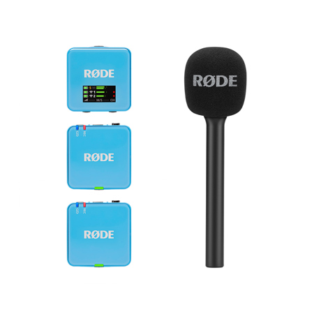 Rode Interview GO Handheld Adapter for Wireless GO Microphone, Blue