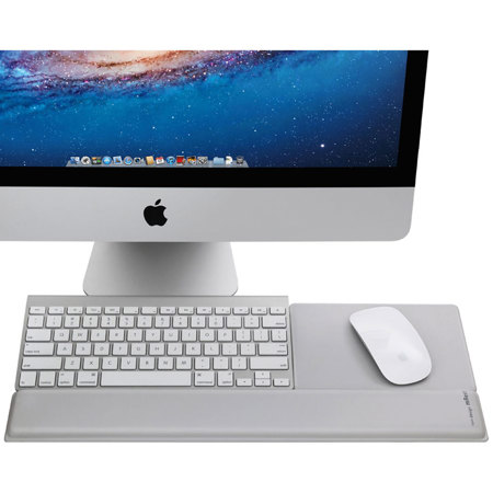 Rain Design mRest Gel Wrist Rest & Mouse Pad for Mac Apple PC, Silver