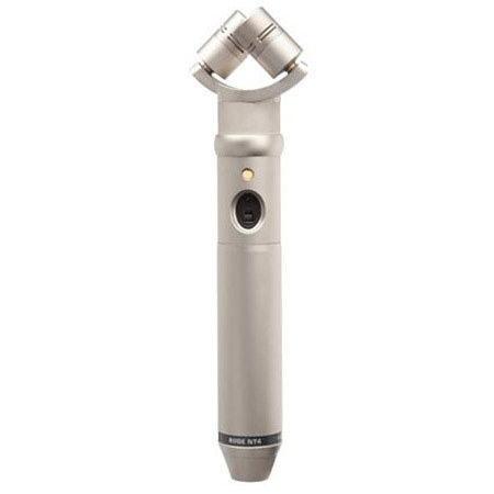 Rode NT4 X/Y Stereo Multi-Power Studio and Location 1/2" Condenser Microphone, Satin-Nickel Finish