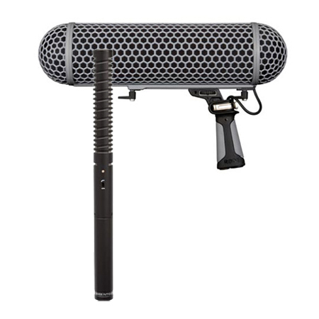 Rode NTG-2 Dual Powered Lightweight Directional Condenser Shotgun Microphone Value Kit with RODE Blimp