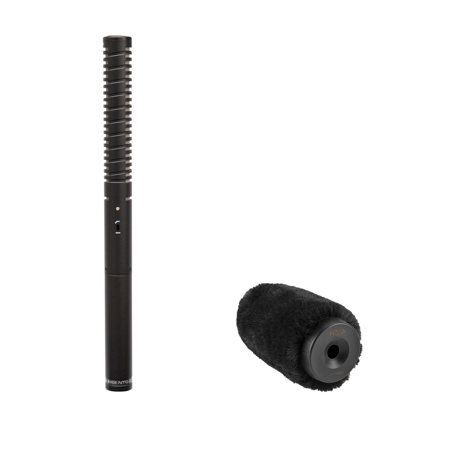 Rode NTG2 Battery or Phantom Powered Condenser Shotgun Microphone - With H&A Professional Windshield for Shotgun Microphones