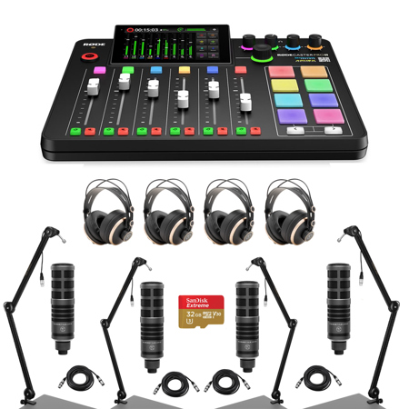 Rode RODECaster Pro II Integrated Audio Production Studio Console Bundle