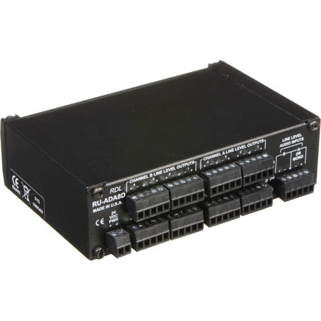 RDL RU-ADA8D Audio Distribution Amplifier, Balanced/Unbalanced - 2x8, 1x16